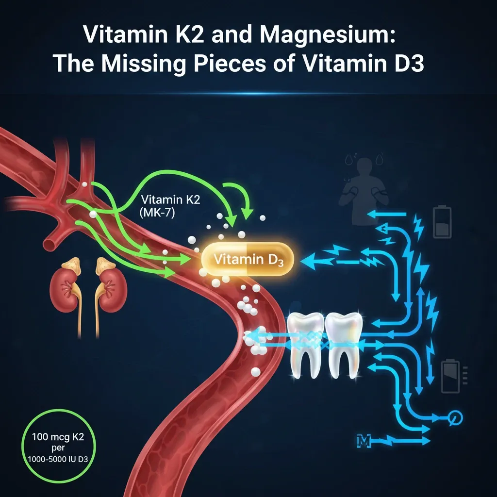 ویتامین K2 و منیزیوم در جذب و هدایت ویتامین D