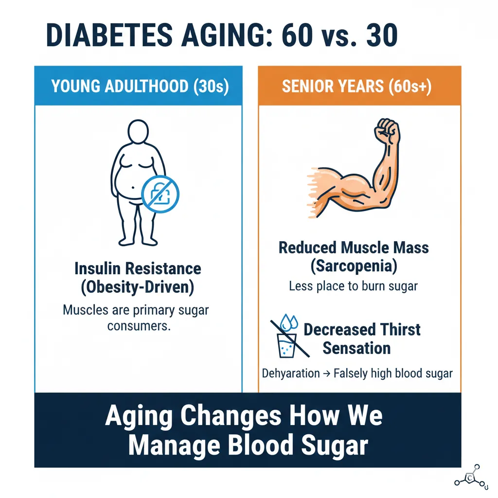 تفاوت دیابت در ۶۰ سالگی با ۳۰ سالگی