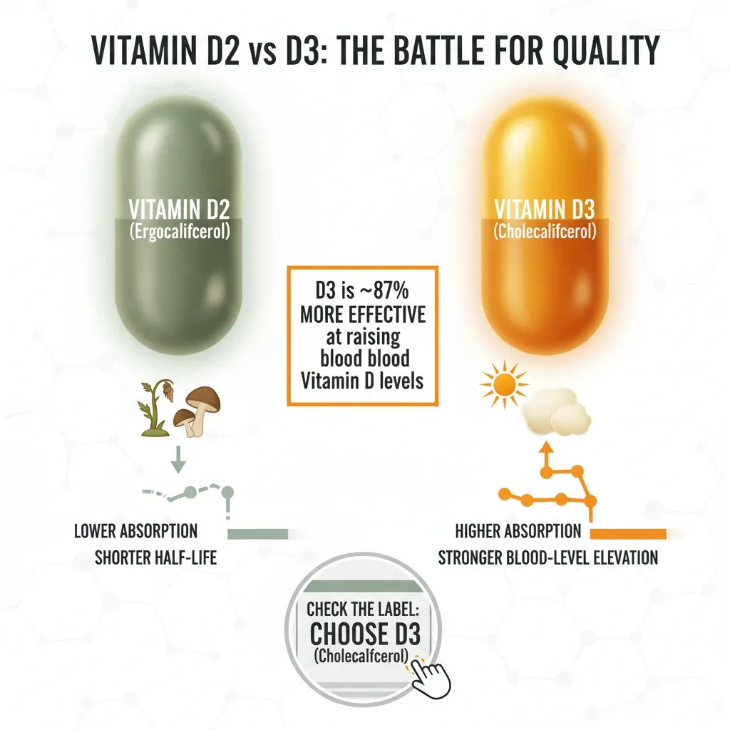 ویتامین D2 در برابر D3: نبرد کیفیت