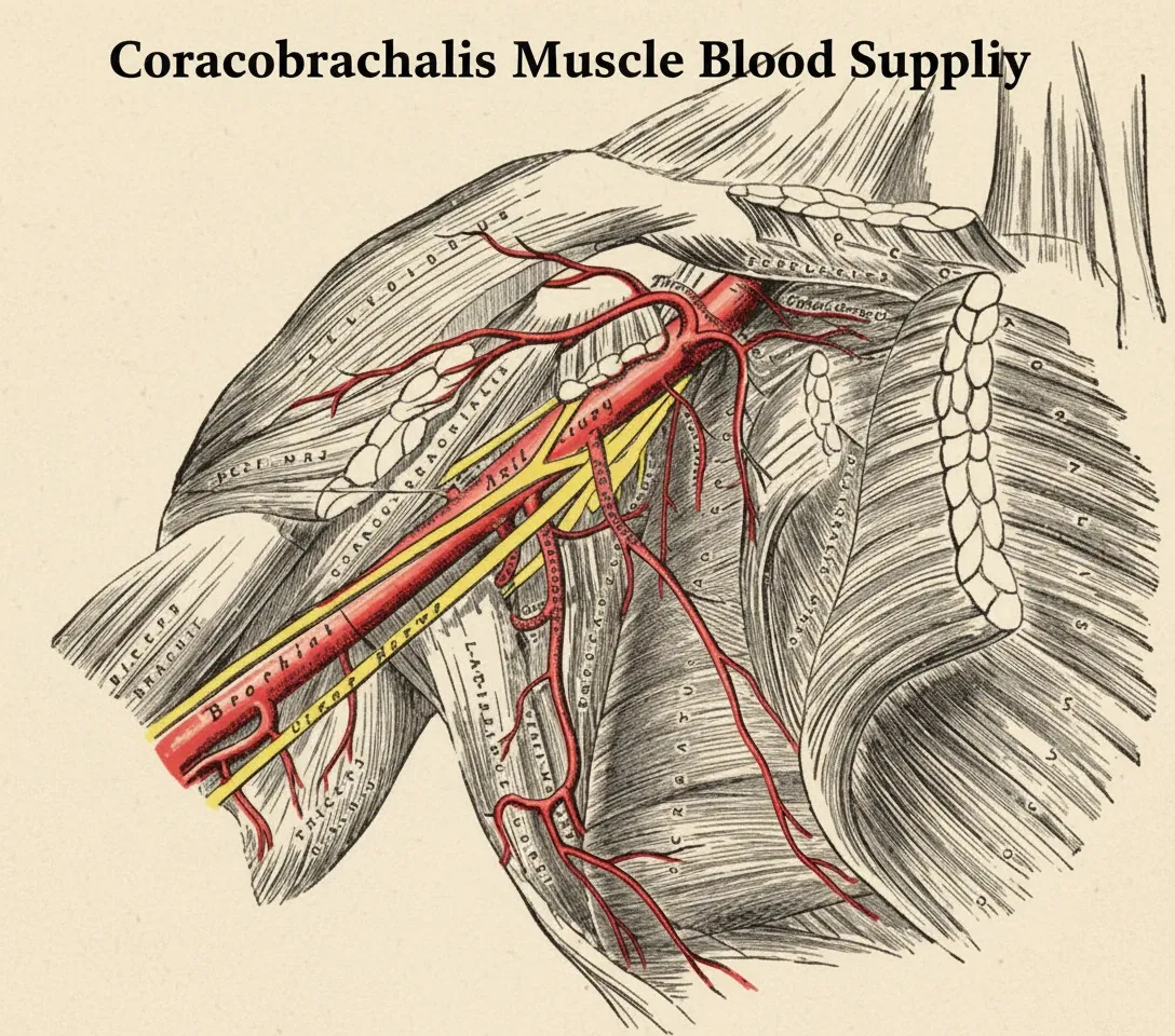 خون رسانی عضله غرابی بازویی (Coracobrachialis Muscle)