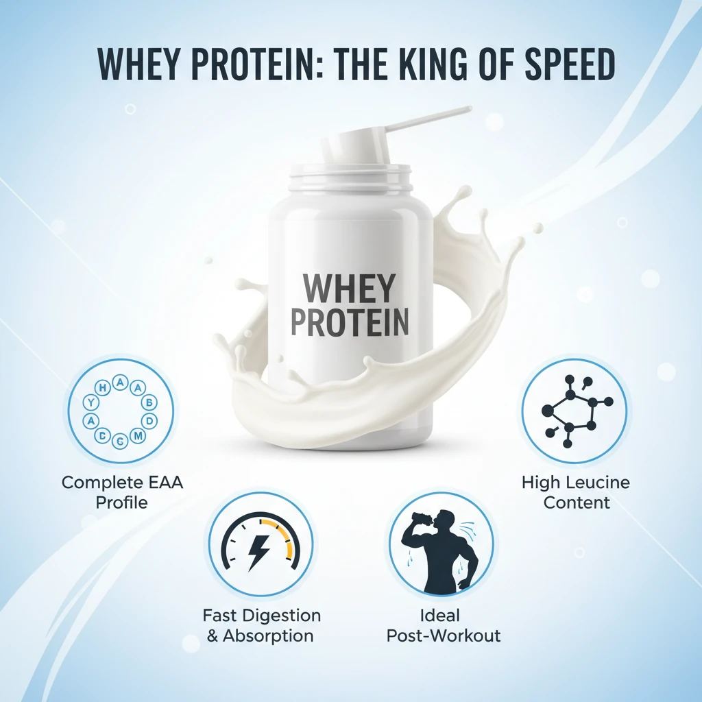 پروتئین وِی (Whey Protein): پادشاه سرعت