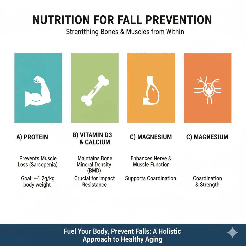 نقش تغذیه در پیشگیری از آسیب‌های سقوط در سالمندان
