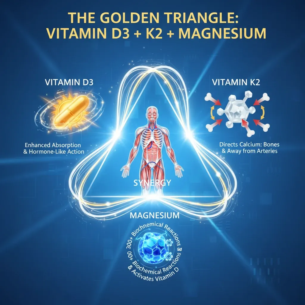  مثلث طلایی: ویتامین D3 + K2 + منیزیم