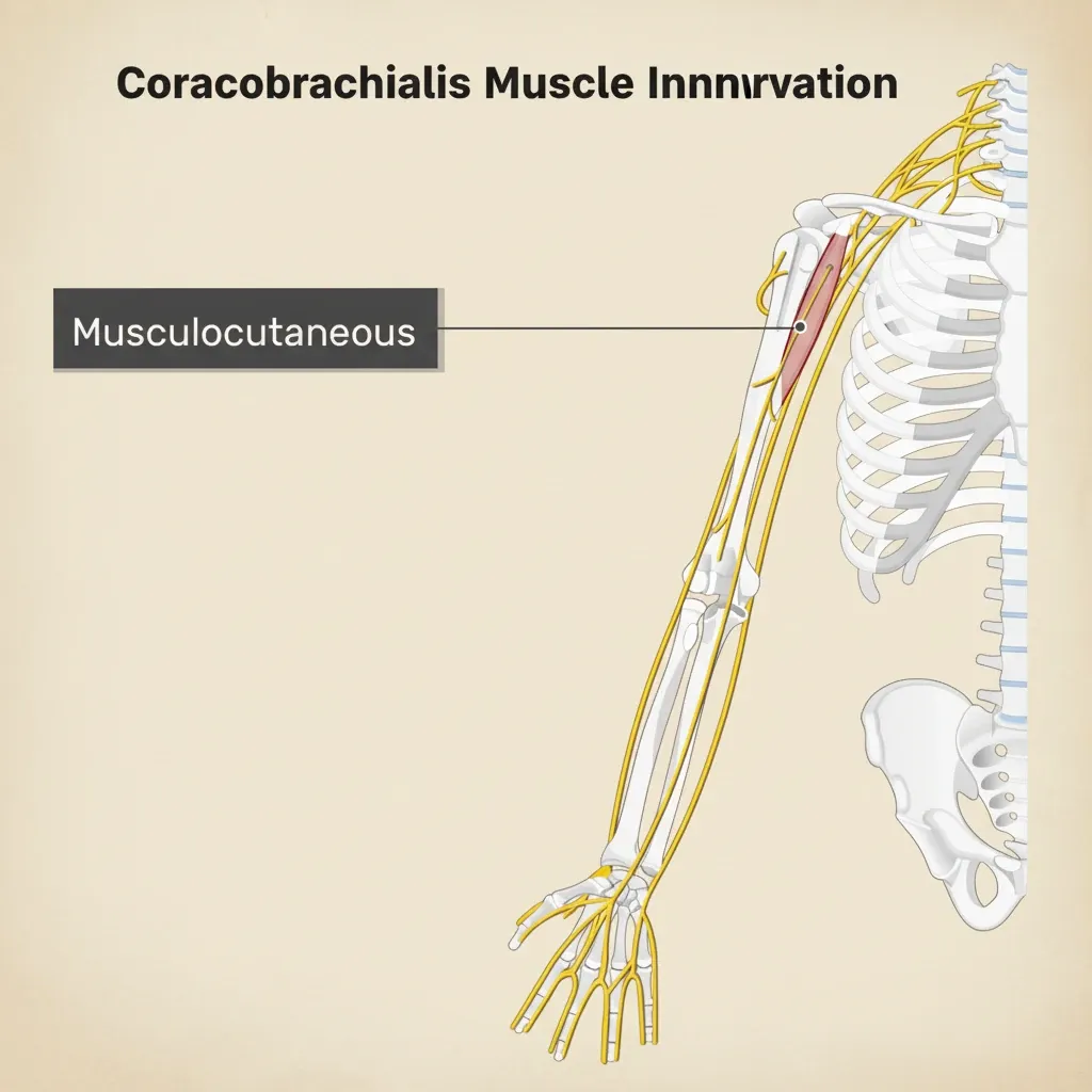 عصب رسانی عضله غرابی بازویی (Coracobrachialis Muscle)