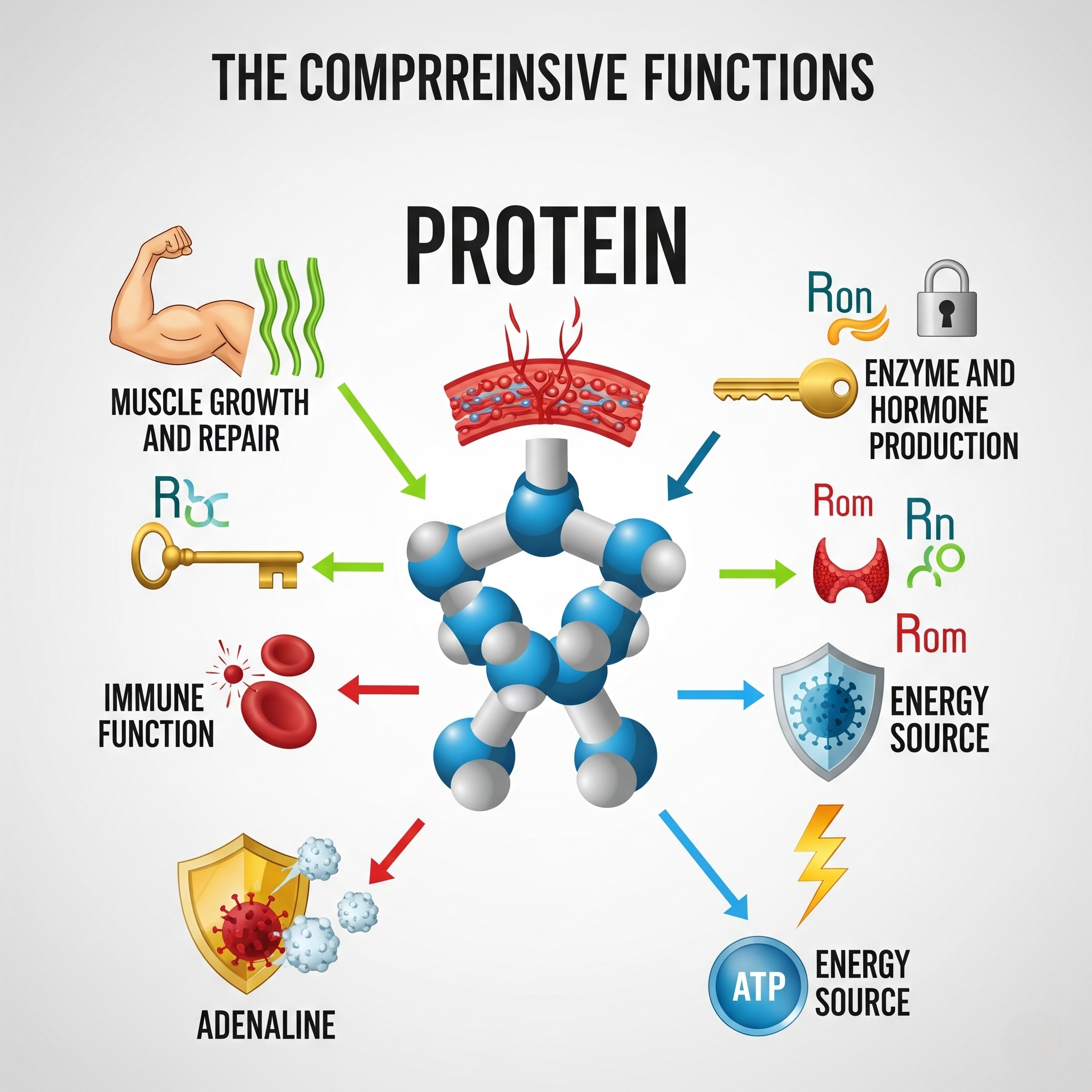 کارکردهای پروتئین در بدن: راهنمای جامع نقش پروتئین در سلامت و عملکرد ورزشی