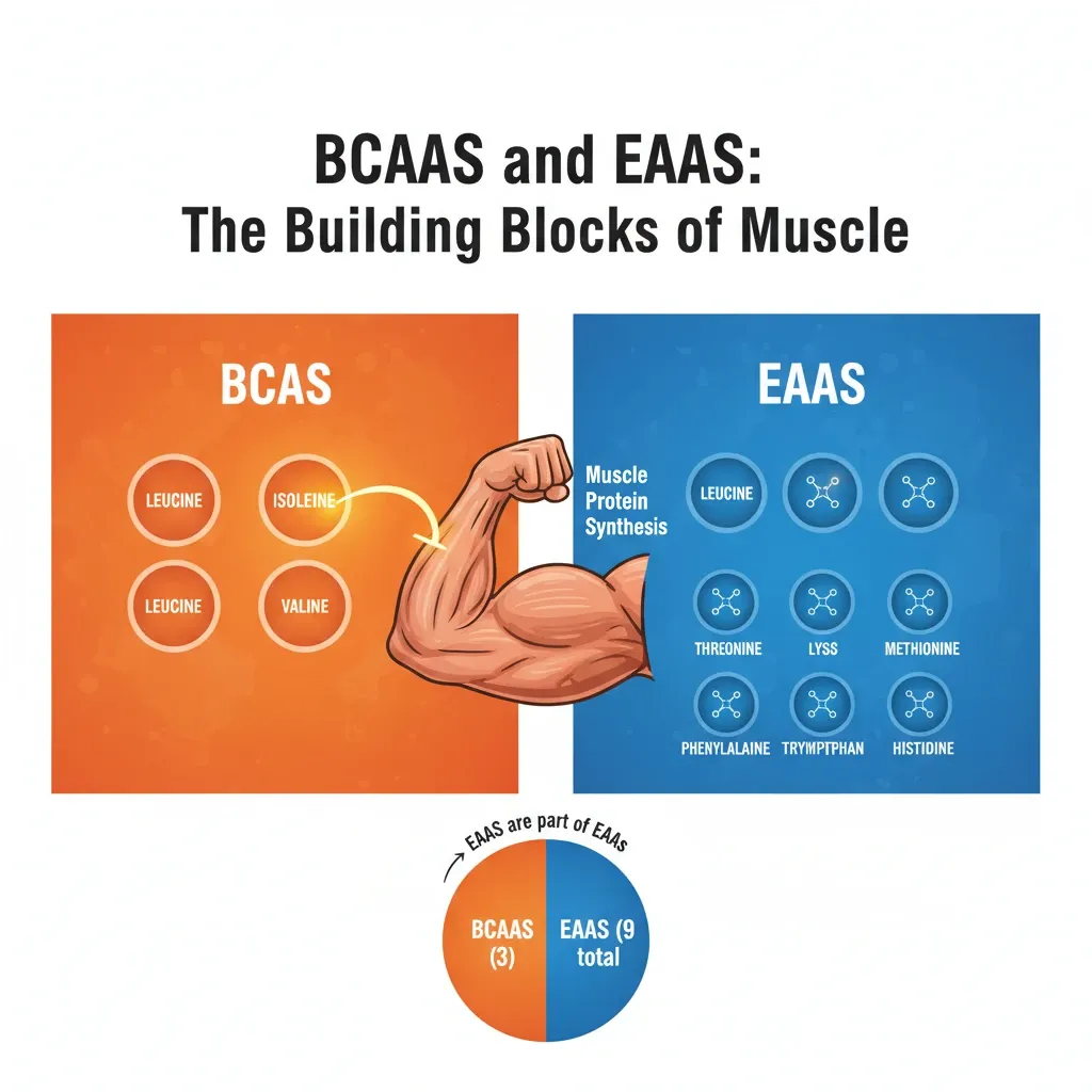 آمینو اسیدهای شاخه‌دار (BCAA) و آمینو اسیدهای ضروری (EAA)