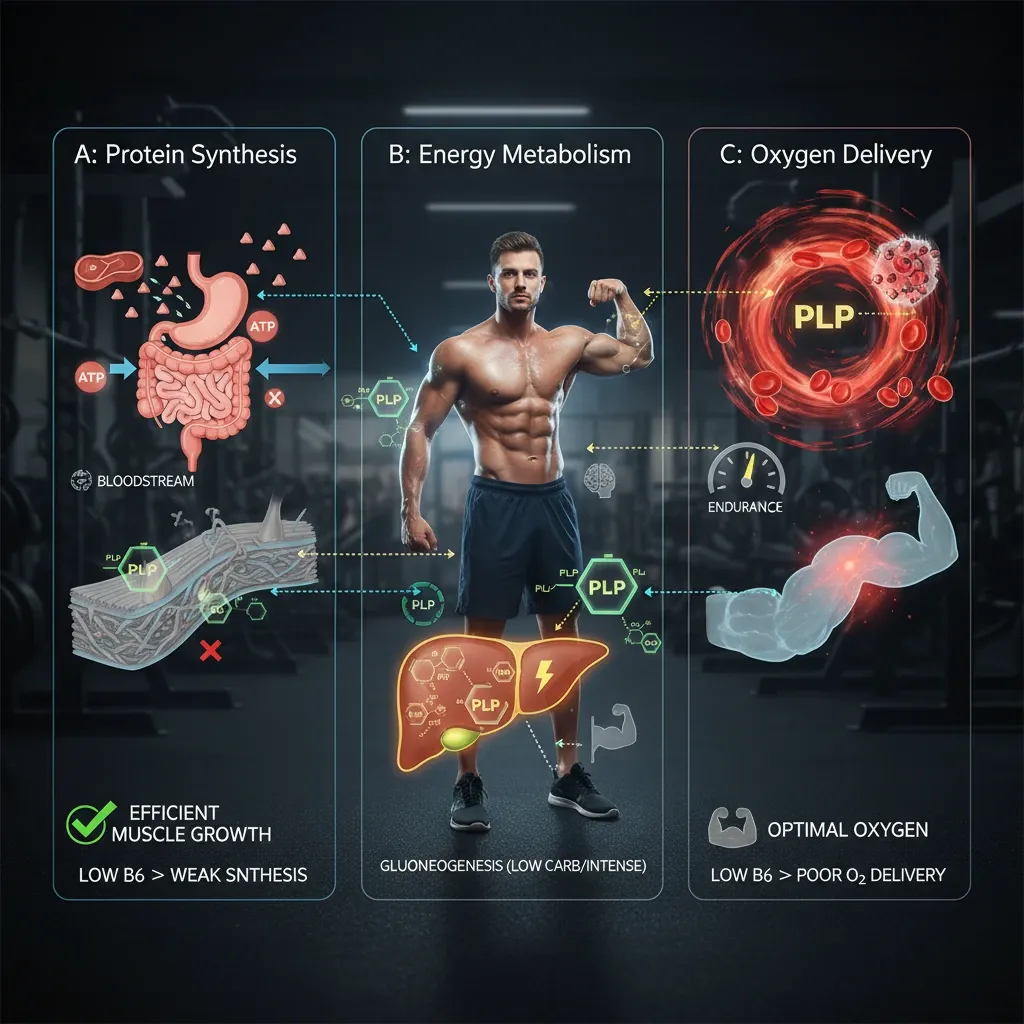 مکانیسم علمی: B6 چگونه عضله می‌سازد؟