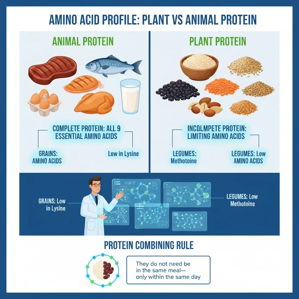 پروفایل آمینو اسید: گیاهی در برابر حیوانی