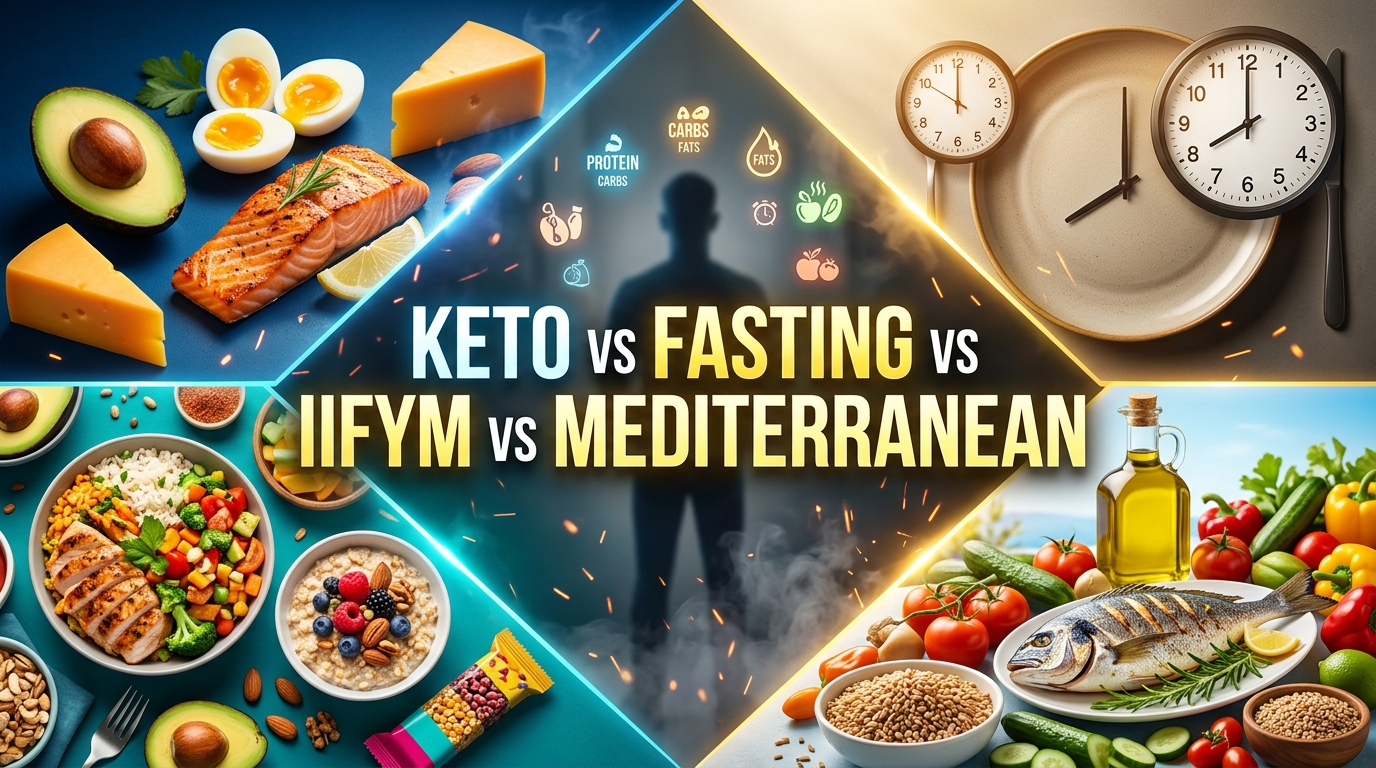 نبرد رژیمهای غذایی: کتو، فستینگ، IIFYM یا مدیترانهای؟ | راهنمای علمی