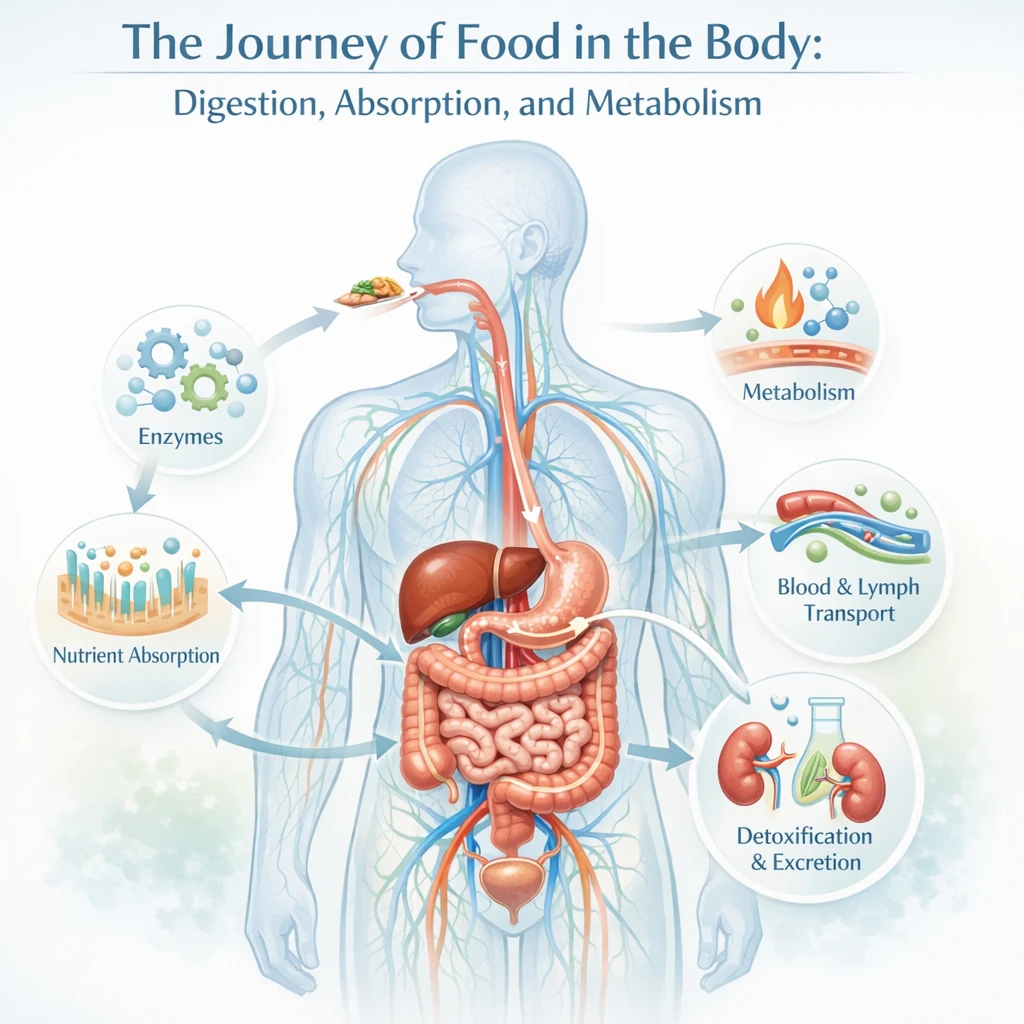 سفر غذا در بدن (هضم، جذب و متابولیسم)