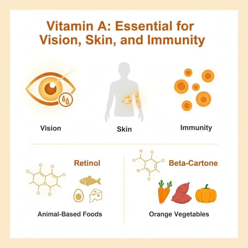 ویتامین A: برای بینایی، پوست و سیستم ایمنی