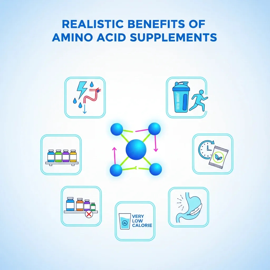 مزایای مکمل آمینو اسید (بدون بزرگنمایی و واقع‌گرایانه)