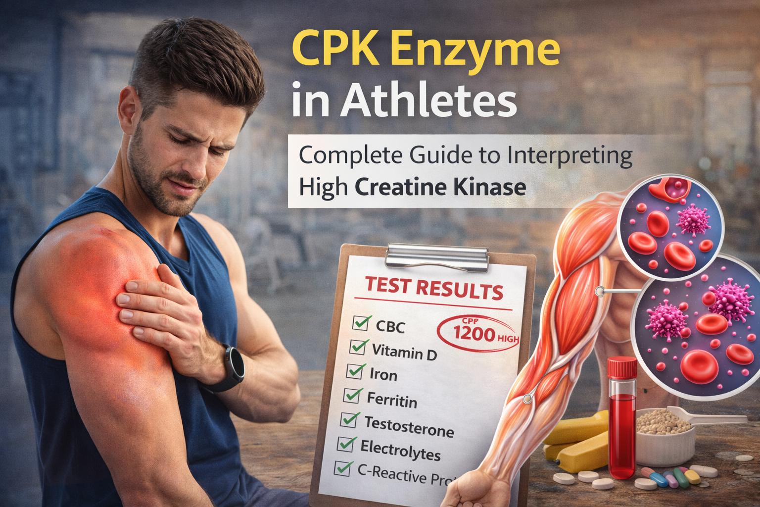 آنزیم CPK در ورزشکاران؛ راهنمای کامل تفسیر کراتین کیناز بالا