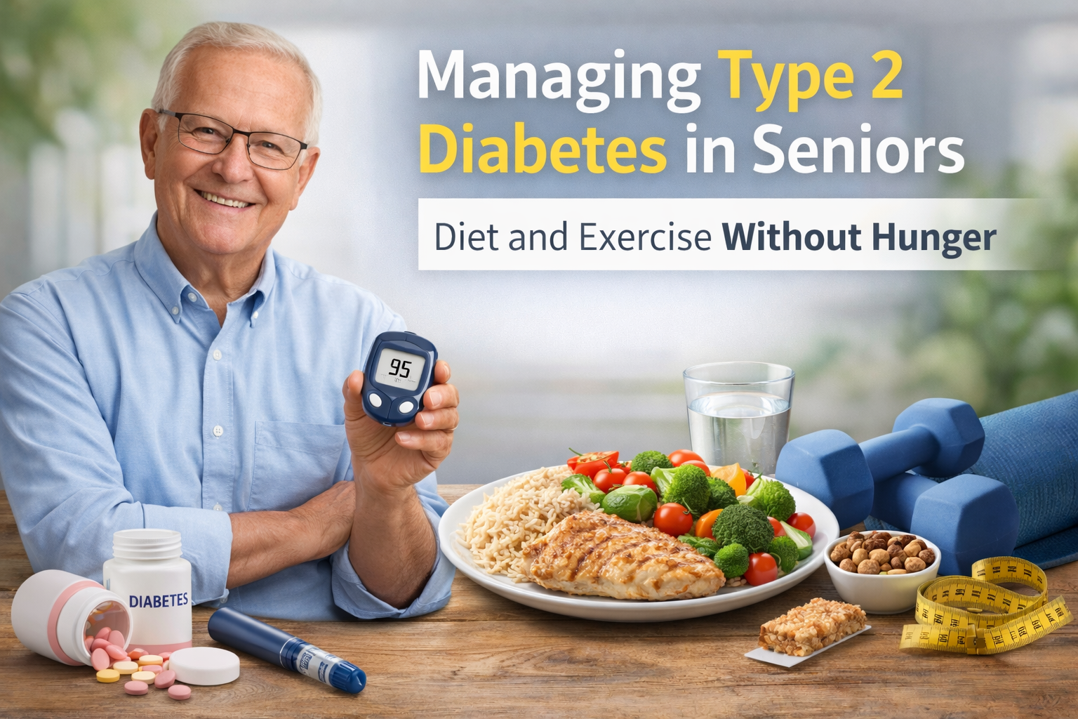 مدیریت دیابت نوع ۲ در سالمندان؛ تغذیه و ورزش بدون گرسنگی