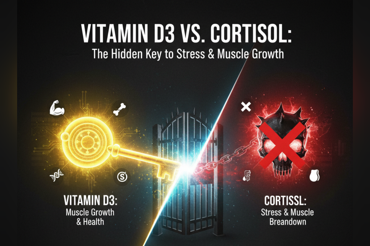 تقابل ویتامین D3 و کورتیزول؛ کلید پنهان مدیریت استرس و رشد عضله